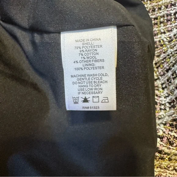 CeCe Black Tweed Mini Dress Sz 12 Dark Academia, preppy, workwear, Blair Waldorf - Picture 8 of 10